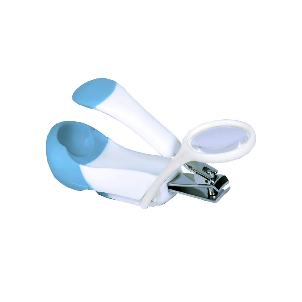 Encontraproduto.com.br - Cortador de Unhas com Lupa Azul - Clingo