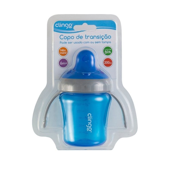 Encontraproduto.com.br - COPO TREINAMENTO COM TAMPA - COLORS AZUL - C2223