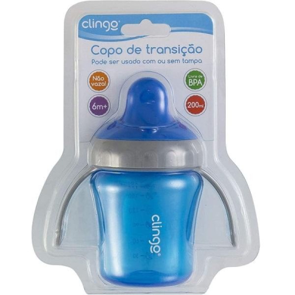 Encontraproduto.com.br - COPO TREINAMENTO COM TAMPA - COLORS AZUL - C2223