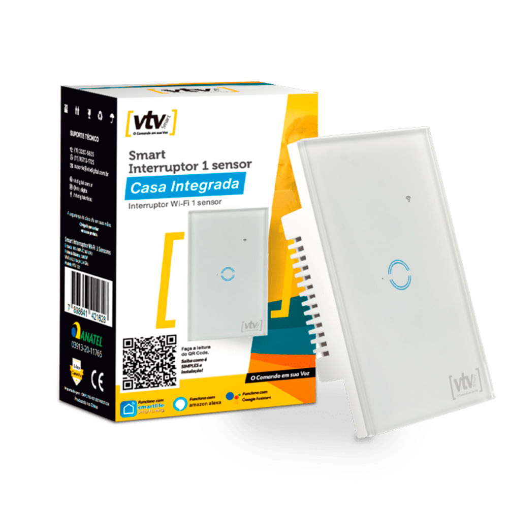 Encontraproduto.com.br - Inter Intelig Vtv Smart S/Fio 01 Sensor Vtv-121