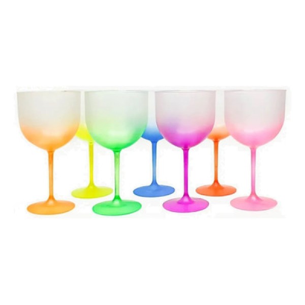 Taça de Champanhe Acrílico Degradê Brilhante Rose Gold 160Ml - M&Ca