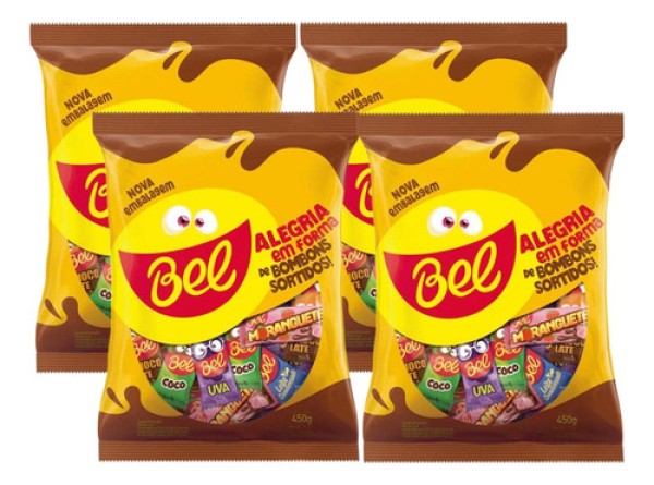 Encontraproduto.com.br - Bombom Sortido Bel C/ 50u 450g - 4 Pacotes