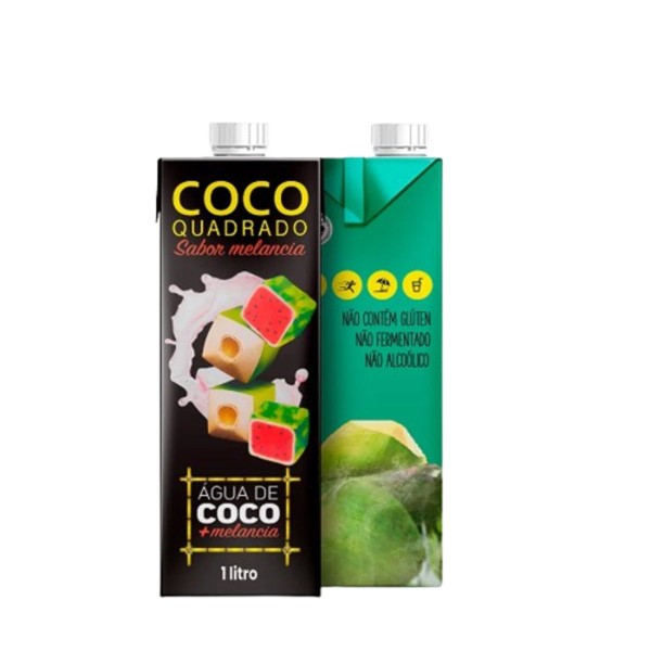 Encontraproduto.com.br - Água de Coco Quadrado Melancia 1l