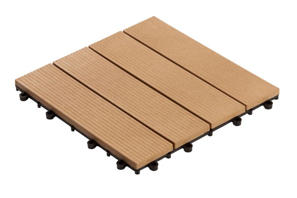 Mini Deck Pp 300X300X20Mm Frisado - Padrão Cumaru Massol Dfc164 Area Externa E Interna