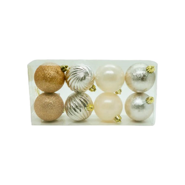 Encontraproduto.com.br - Kit Bolas De Natal 6cm 8 Peças Sortidas - Wincy