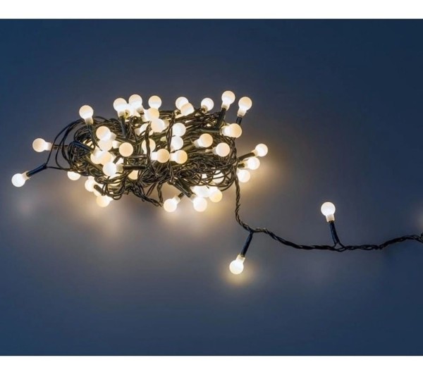 Encontraproduto.com.br - WE DROP - Cordao Pisca Led 40 Bolinhas Branco Quente