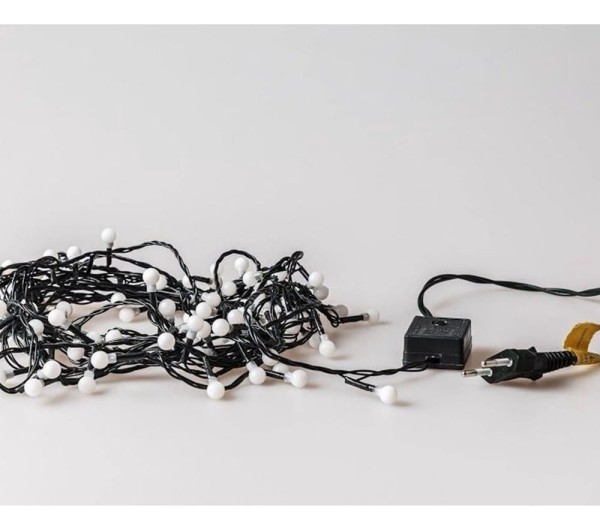 Encontraproduto.com.br - WE DROP - Cordao Pisca Led 40 Bolinhas Branco Quente