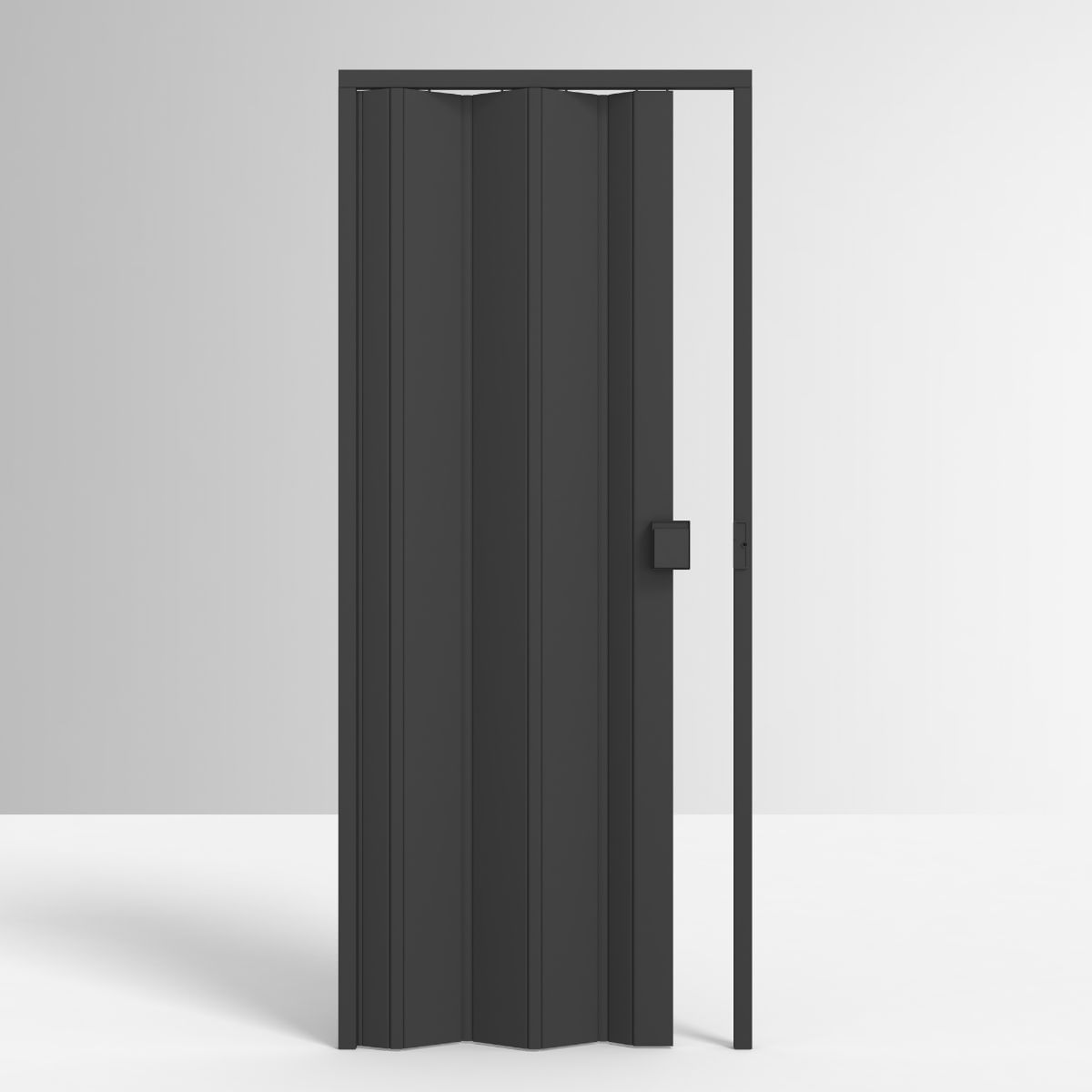 Encontraproduto.com.br - Porta Sanfonada Standard Preta 072x210 Permatti