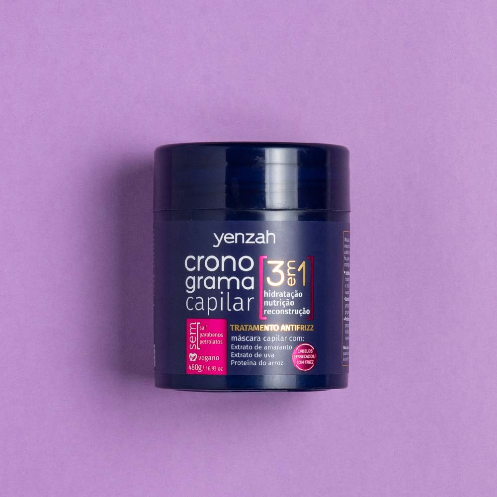 Encontraproduto.com.br - Máscara Yenzah Cronograma Capilar Antifrizz 3 em 1 480g
