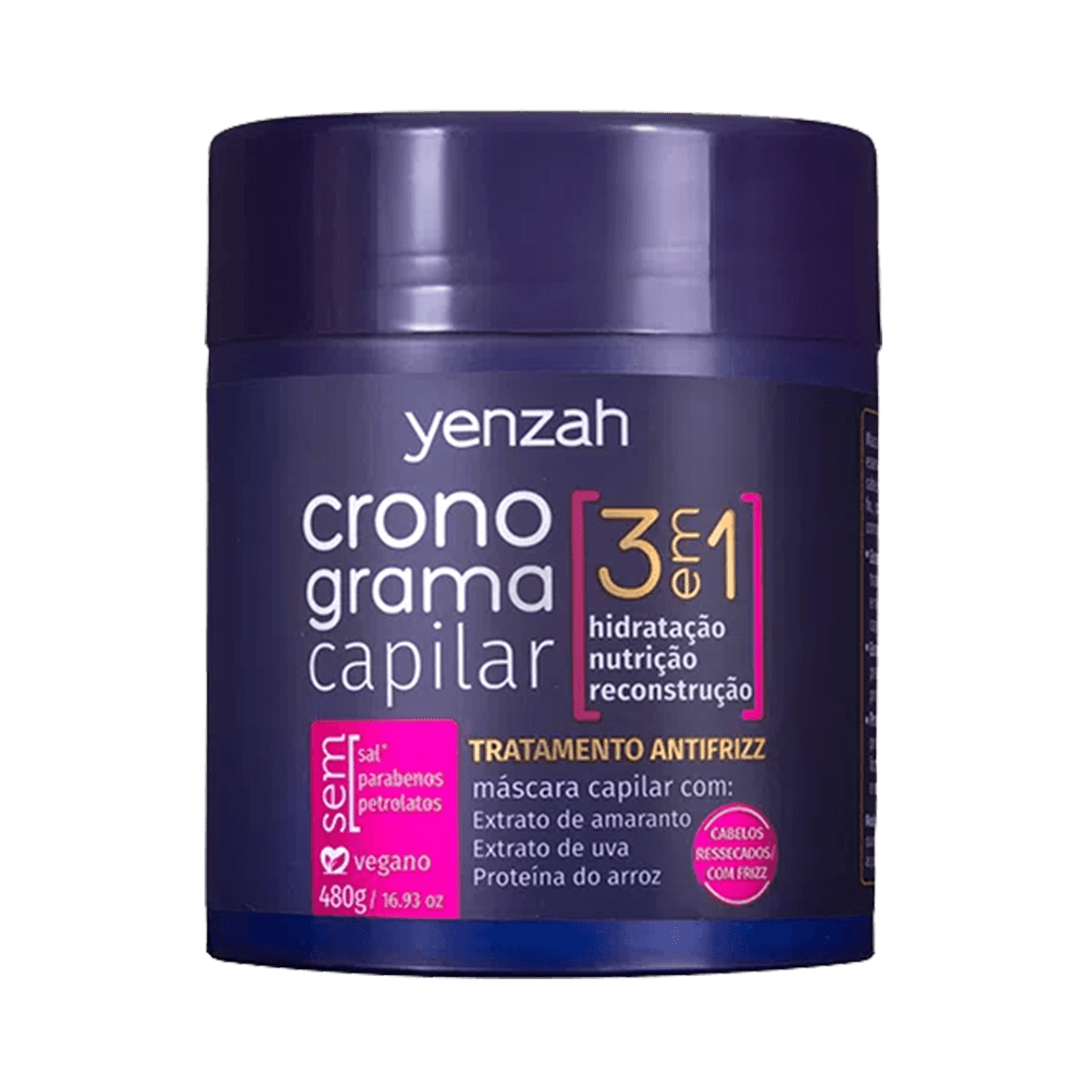 Encontraproduto.com.br - Máscara Yenzah Cronograma Capilar Antifrizz 3 em 1 480g