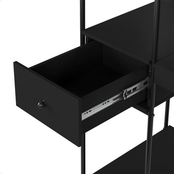 Encontraproduto.com.br - Escrivaninha com Estante Criare 1 GV Preto