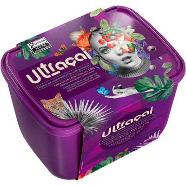 Encontraproduto.com.br - Creme de Açaí Ultraçaí Tradicional Pote com 1,5L