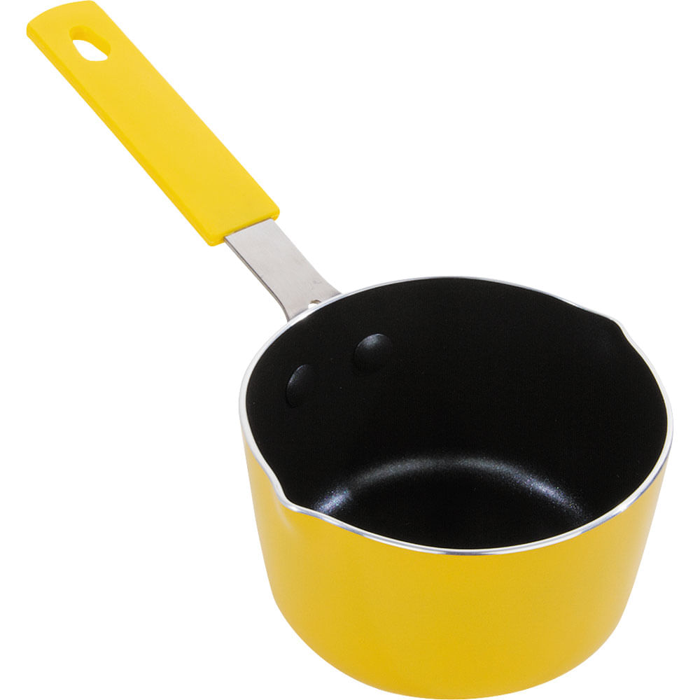 Mini Panela 11cm Antiaderente Casa do Chef Amarela