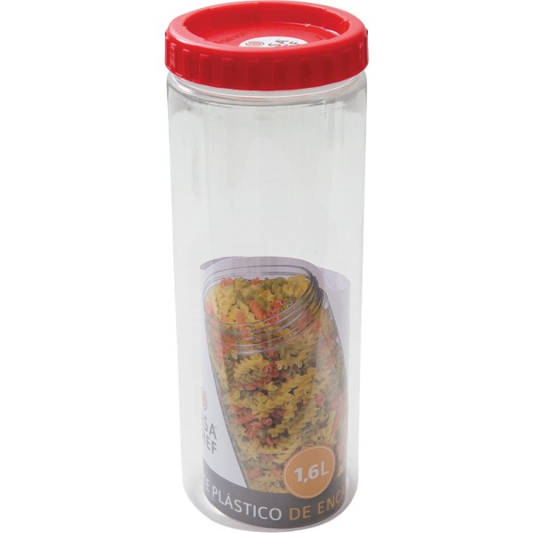 Encontraproduto.com.br - Pote de Encaixe Redondo 1.6L com Rosca Casa do Chef