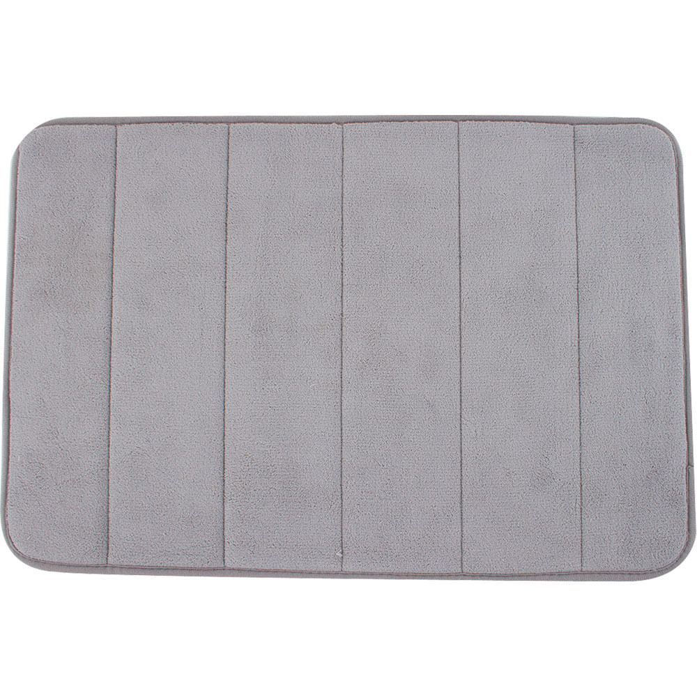 Tapete Fofo Banheiro 40x60cm Ogza Cinza