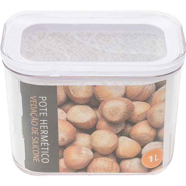 Encontraproduto.com.br - Pote Hermético 1L Casa do Chef Retangular