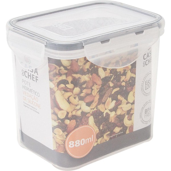 Encontraproduto.com.br - Pote Hermético 880ml Casa do Chef Easy Lock