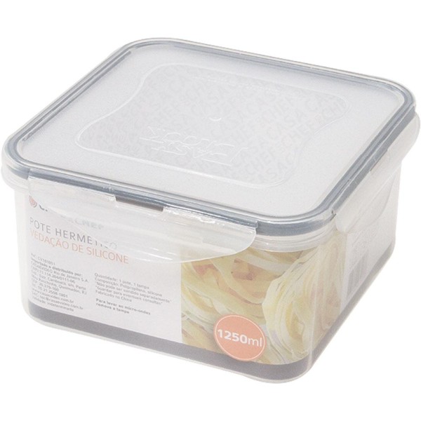 Encontraproduto.com.br - Pote Hermético 1250ml Casa do Chef Easy Lock