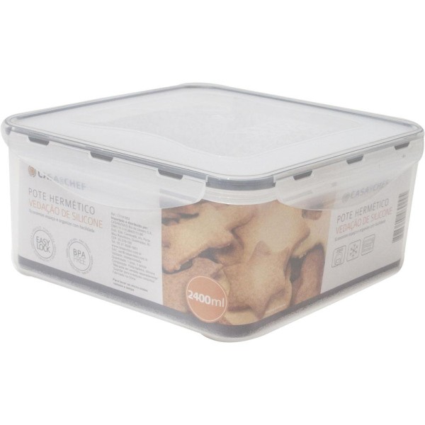 Encontraproduto.com.br - Pote Hermético 2400ml Casa do Chef Easy Lock