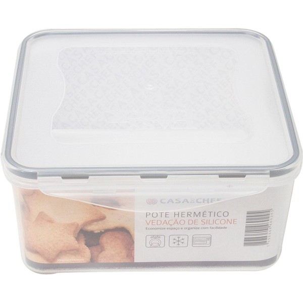 Encontraproduto.com.br - Pote Hermético 2400ml Casa do Chef Easy Lock