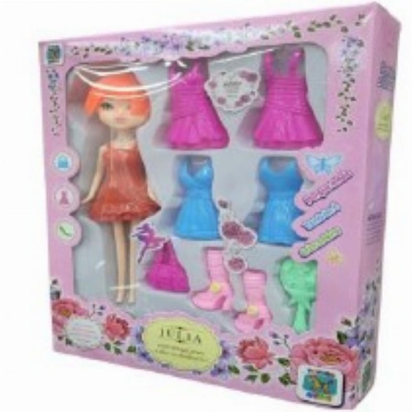 Encontraproduto.com.br - Boneca Júlia de Plástico com Acessórios