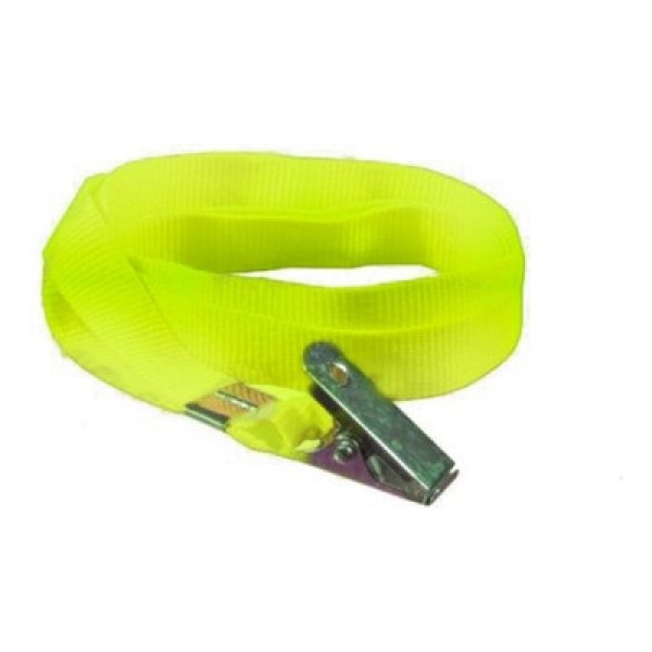 Encontraproduto.com.br - Cordão Para Crachá Com Jacaré Amarelo Fluorescente 12mm 10un