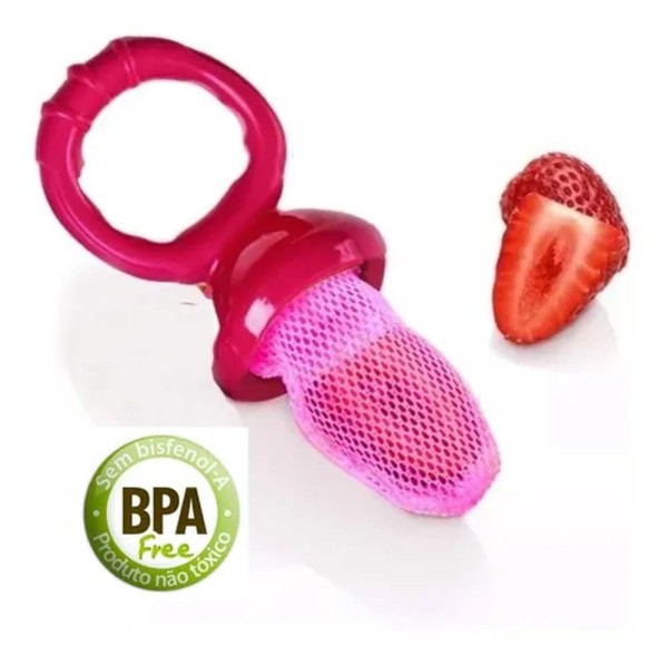 Encontraproduto.com.br - Alimentador Para Bebês Com Redinha Rosa - Turma Do Guará