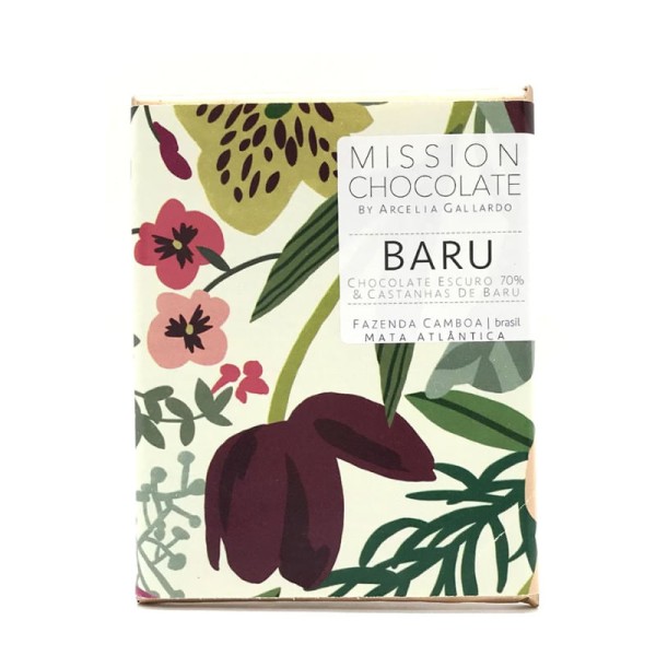 Encontraproduto.com.br - Chocolate 70% com Castanhas de Baru Mission Chocolate 60g