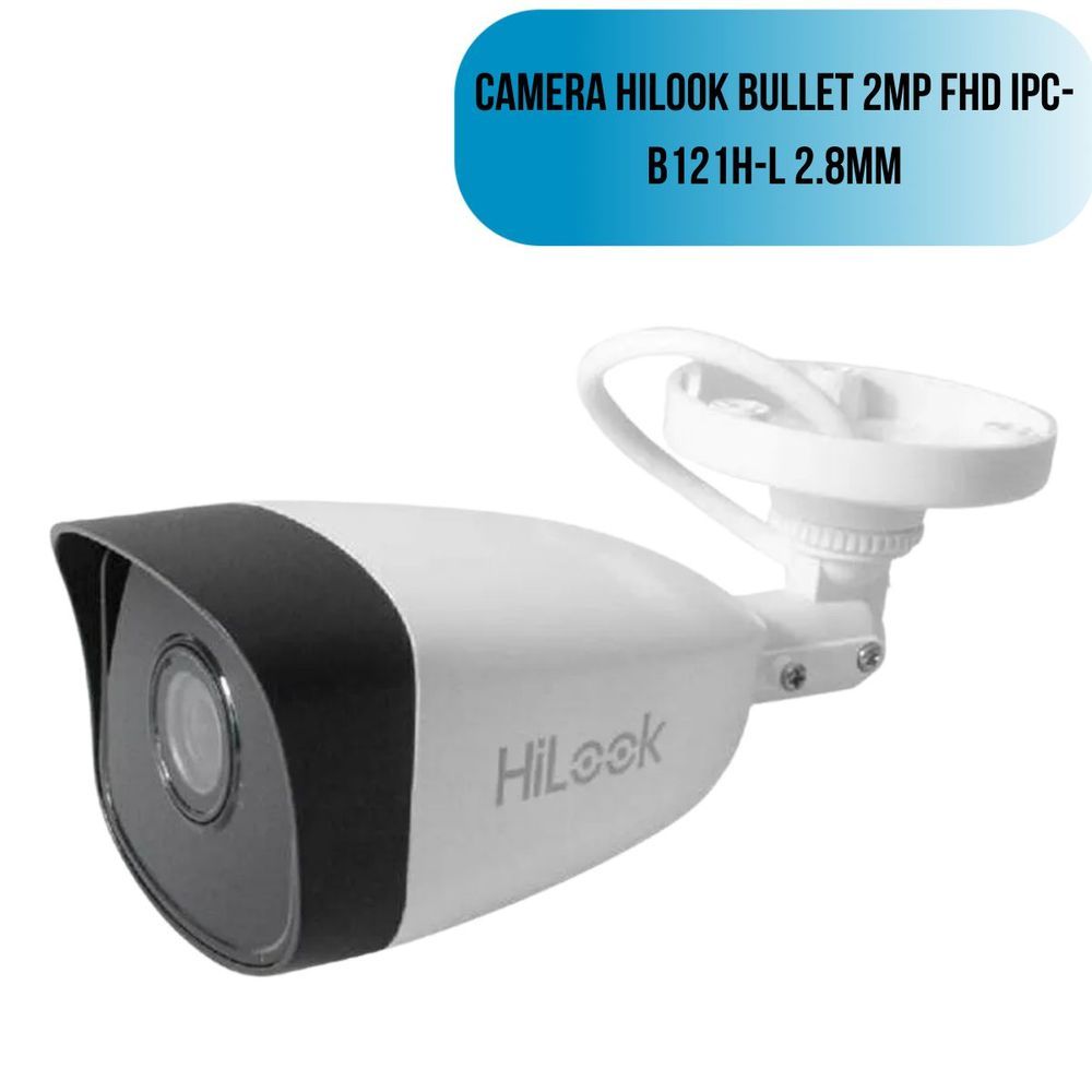 Encontraproduto.com.br - Câmera De Segurança IP HiLook 1080P Bullet 2,8mm IPC-B121H-L (MP)