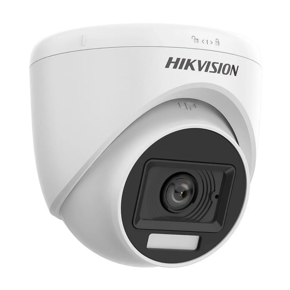 Encontraproduto.com.br - Câmera De Segurança Hikvision Analógica Hybrid Light Turret 1080P DS-2CE76D0T-LPFS(2.8mm) (MP)