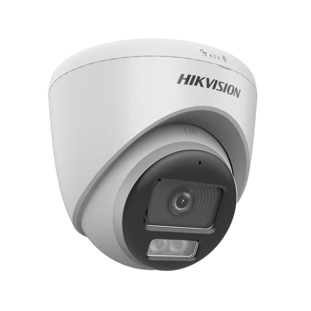 Encontraproduto.com.br - Câmera IP Dome Colorvu Hikvision DS-2CE72DF0T-LFS, 1080P, 4x1, 2,8mm, 40m IR, MIC, IP67 - Plástico