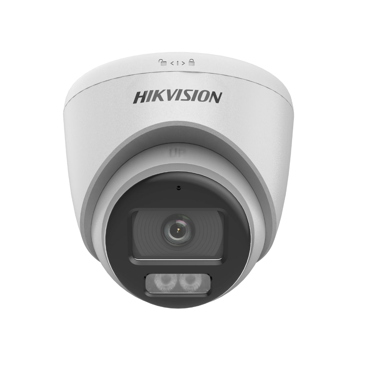 Encontraproduto.com.br - Câmera IP Dome Colorvu Hikvision DS-2CE72DF0T-LFS, 1080P, 4x1, 2,8mm, 40m IR, MIC, IP67 - Plástico