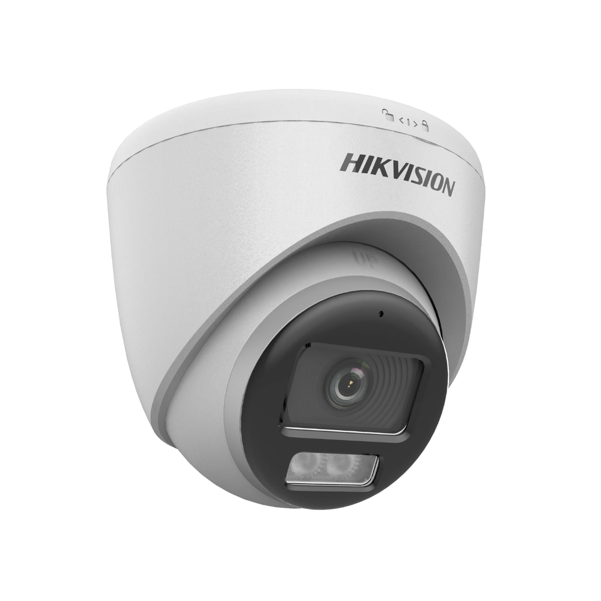 Encontraproduto.com.br - Câmera IP Dome Colorvu Hikvision DS-2CE72DF0T-LFS, 1080P, 4x1, 2,8mm, 40m IR, MIC, IP67 - Plástico