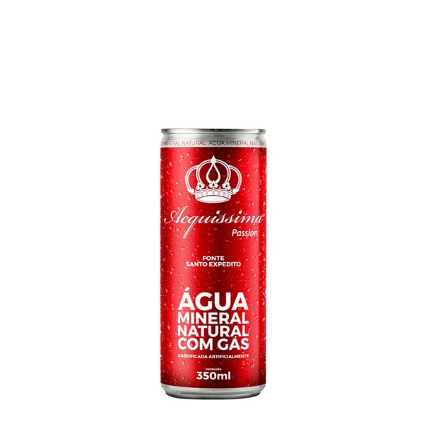 Encontraproduto.com.br - Água Mineral Acquíssima Passion com Gás Lata 350ml