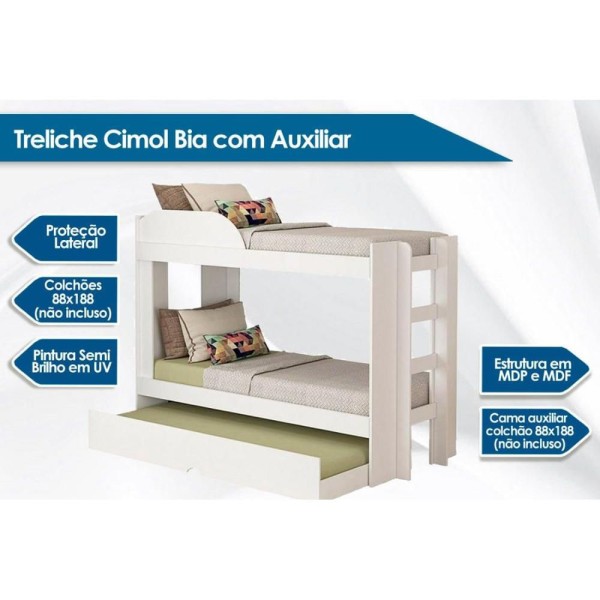 Encontraproduto.com.br - Treliche Bia c/Auxiliar Branco - Cimol