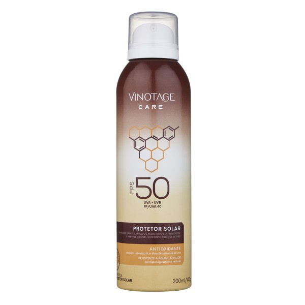 Protetor Solar Aerossol Vinotage FPS 50
