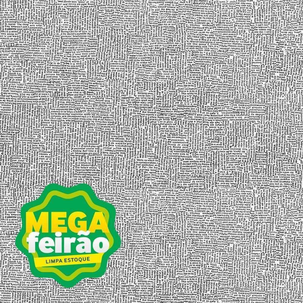 Papel de parede jornal preto 52cmx10mRevex