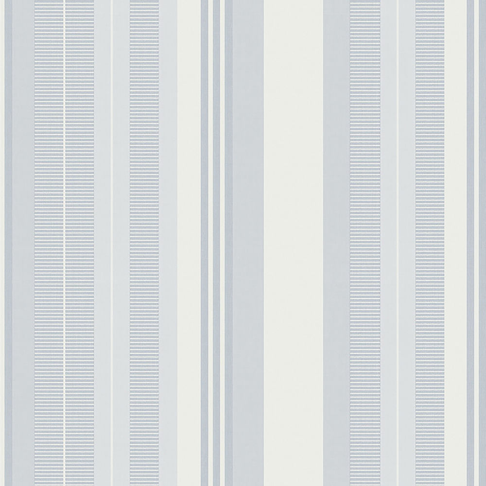 Papel De Parede Bobinex Listras Variadas Azul E Branco