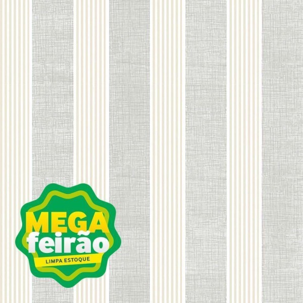 Encontraproduto.com.br - Adesivo de Parede Rolo Bobinex Listras Bege e Cinza