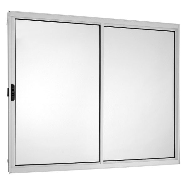 Encontraproduto.com.br - Janela Correr 2 Folhas Sem Grade Esquerda Vlis 100x120 Brilhante Ecosul Esquadrisul