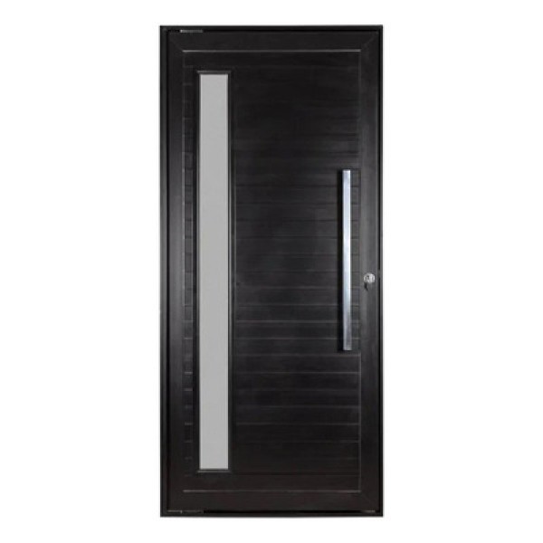 Porta Lambril Pivotante Com Puxador E Visor Vmb Direita 220x120 Preto Topsul Esquadrisul