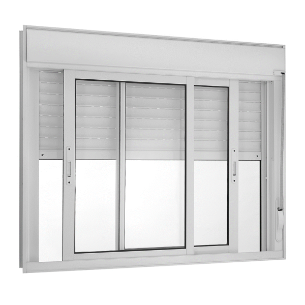 Encontraproduto.com.br - Janela De Correr 2 Folhas Móveis Vlis Com Persiana Integrada 120x200 Branco Topsul Esquadrisul