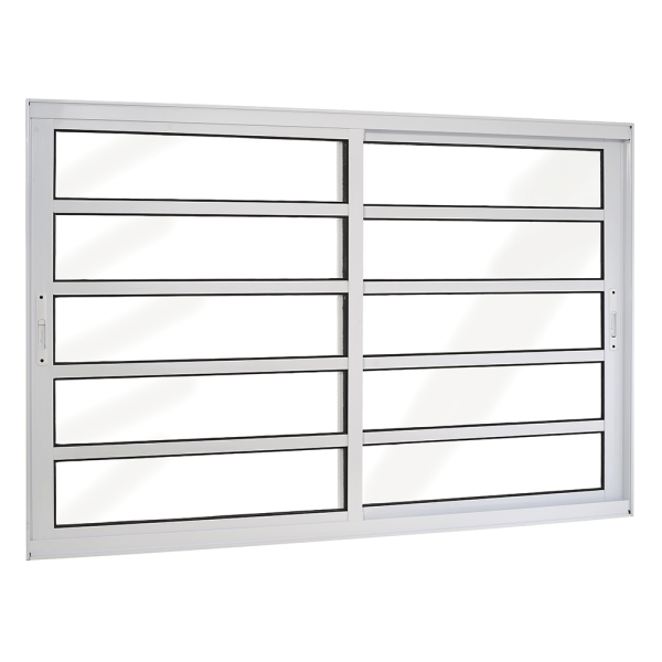 Encontraproduto.com.br - Janela Correr 2 Folhas Móveis Com Travessa Vlis 100x150 Branco Topsul Esquadrisul