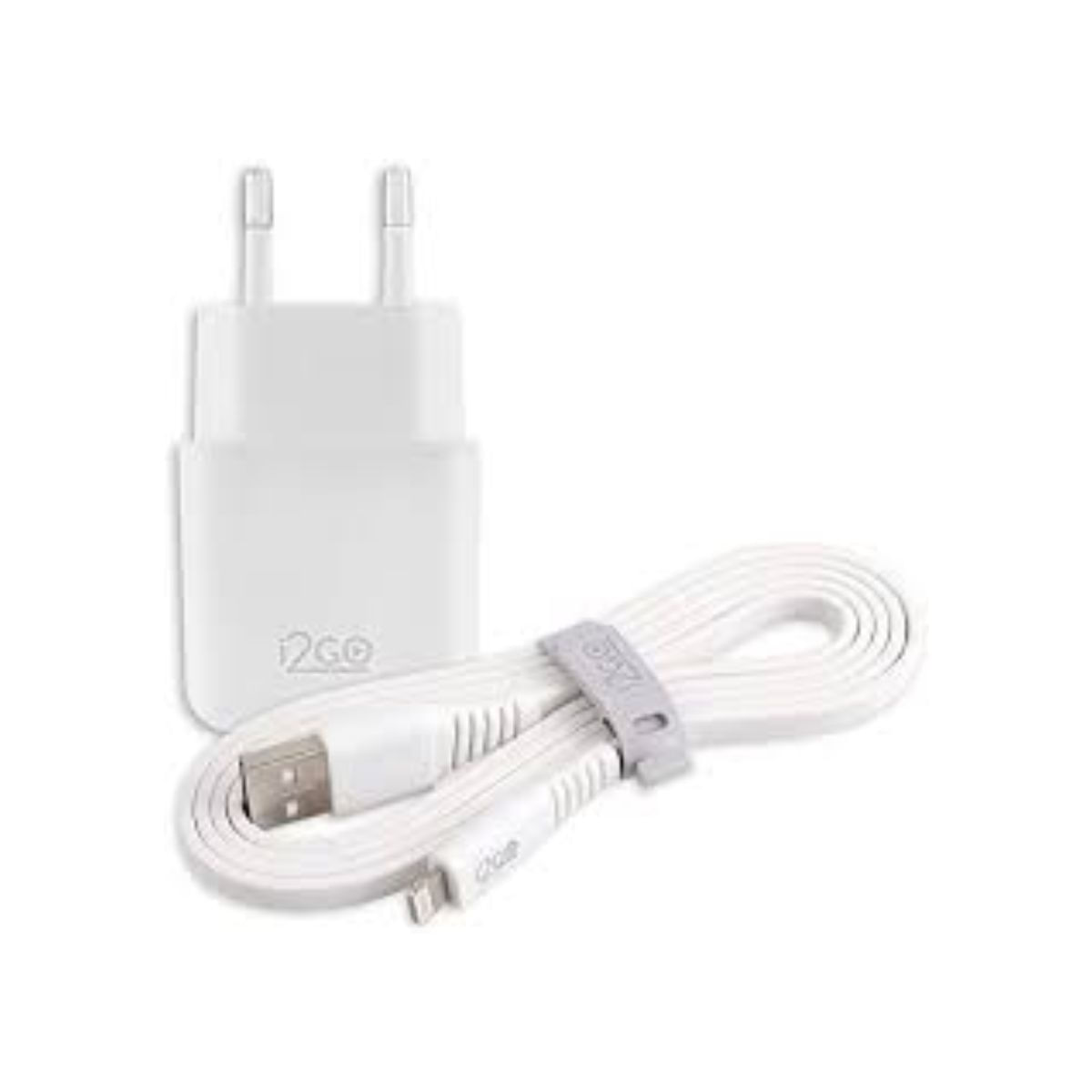 Encontraproduto.com.br - Kit Carregador Cabo e Tomada Iphone Branco i2Go 546 - CompatÃ­vel com iPhone, iPad, iPod