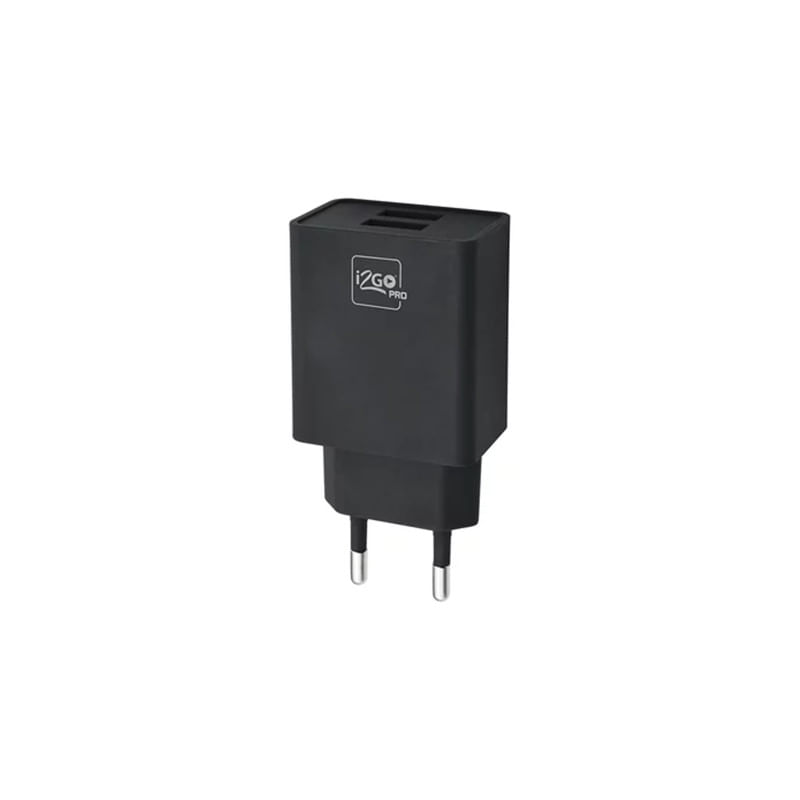 Encontraproduto.com.br - Carregador de Tomada com Duas Entradas USB I2GO Pro Preto