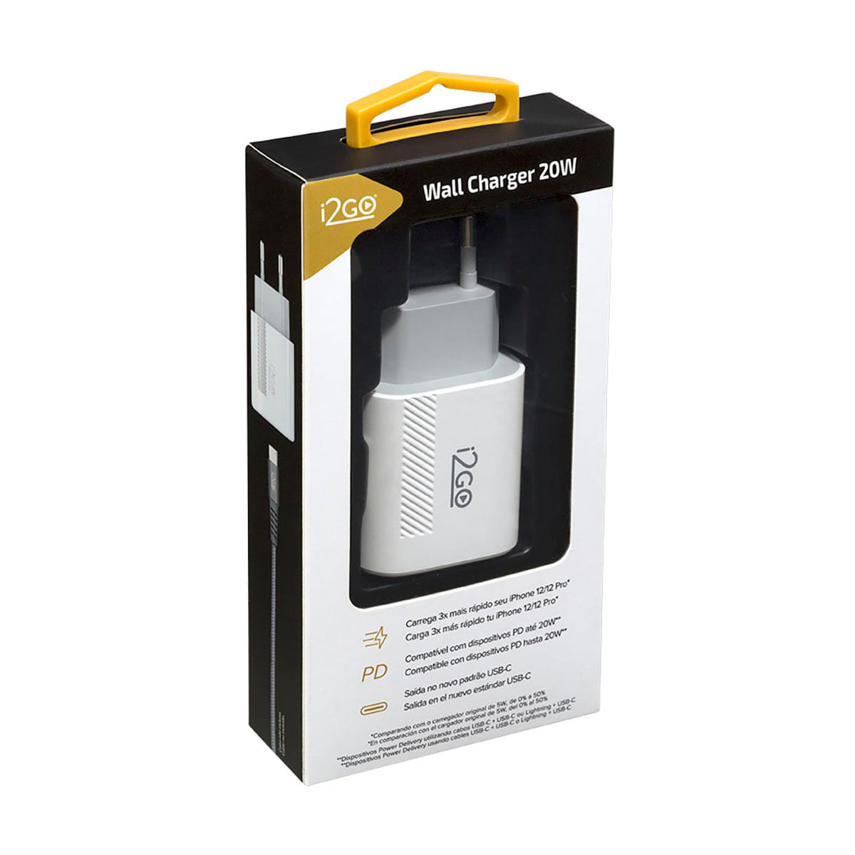 Encontraproduto.com.br - Carregador Tomada Usb-c I2go Branco