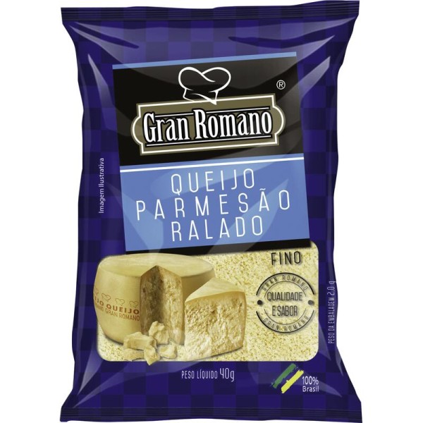 Queijo Parmesão Ralado Gran Romano Sachê com 40g