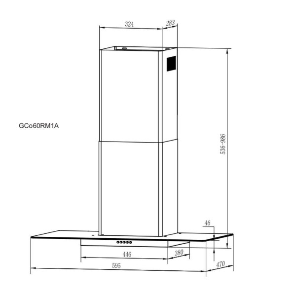 Encontraproduto.com.br - Coifa Parede Gallant Venezia Vidro Reto Inox 60cm 127V