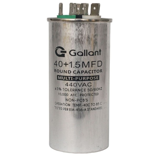 Encontraproduto.com.br - Capacitor CBB65 Gallant 40+1,5MF +-5% 440 VAC GCP40D01A-IX440