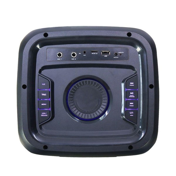 Encontraproduto.com.br - Caixa de Som Amplificada Bluetooth Portátil Gallant 750W Lights Colors Swich Bivolt